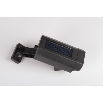 LED Maketa bezpečnostnej kamery so senzorom a so solárnym panelom LED/5W/5,5V 800 mAh IP65 + diaľkové ovládanie