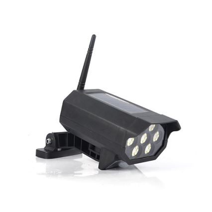 LED Maketa bezpečnostnej kamery so senzorom a so solárnym panelom LED/5W/5,5V 800 mAh IP65 + diaľkové ovládanie