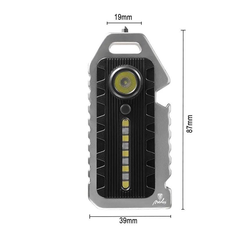 LED Multifunkčná stmievateľná nabíjacia baterka LED/1W/5V IP44 400 mAh 50 lm