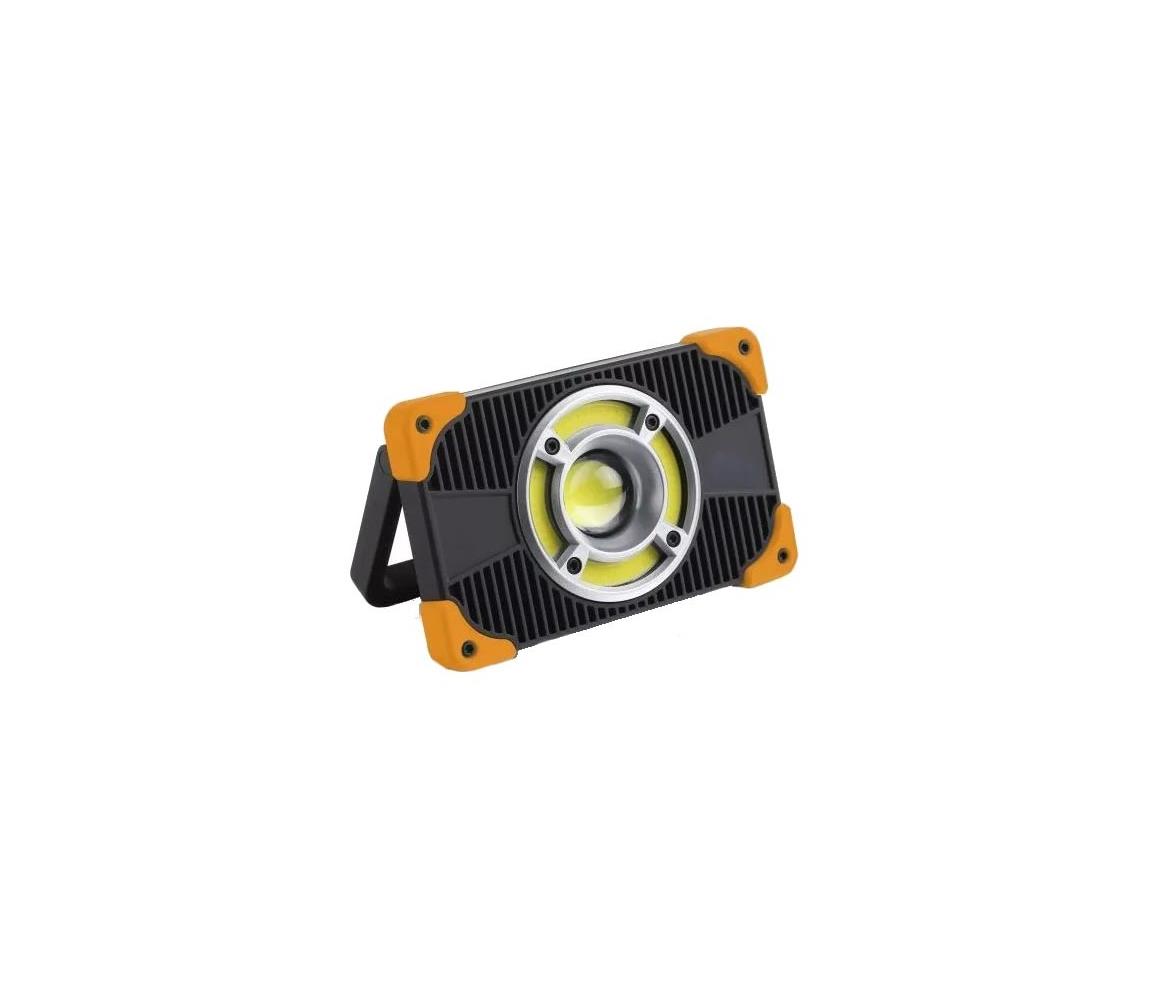LED nabíjací reflektor s reproduktorom LED/10W/5V USB 6500K IP44 2000 mAh FCL-80142