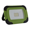 LED Nabíjací reflektor SAMSUNG CHIP LED/10W/3,7V IP44 4000K 3600 mAh zelená