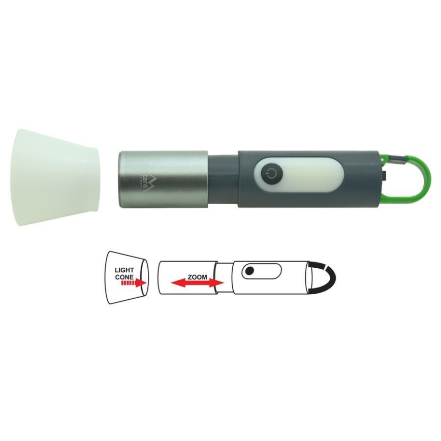 LED Nabíjacia baterka LED/10W/3,7V 750 lm 10h