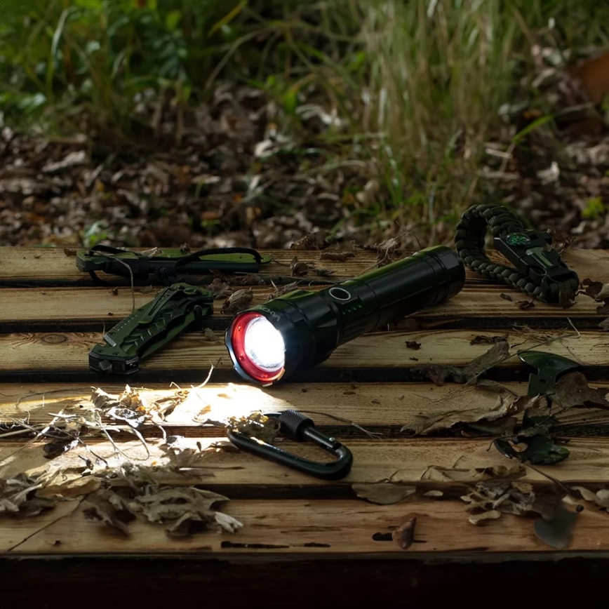 LED Stmievateľná nabíjacia baterka s funkciou powerbanky LED/30W/5V IPX5 1060 lm 5000 mAh
