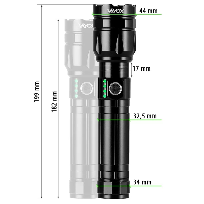 LED Stmievateľná nabíjacia baterka s funkciou powerbanky LED/30W/5V IPX5 1060 lm 5000 mAh