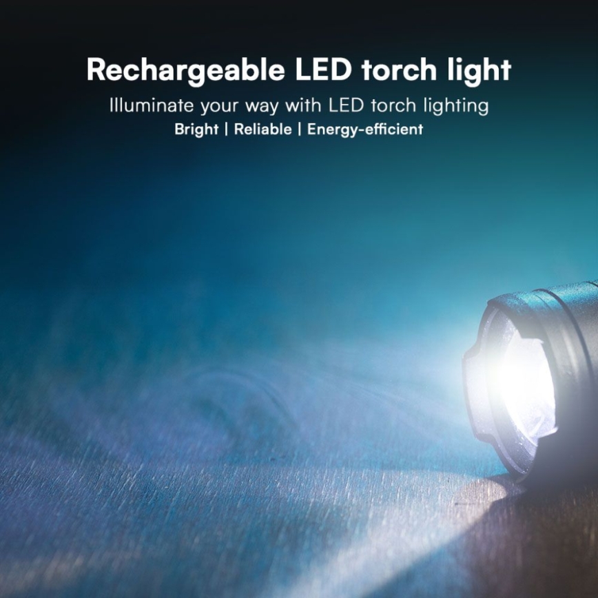 LED nabíjacia baterka USB LED/10W/5V IP54 2000 mAh 1000 lm