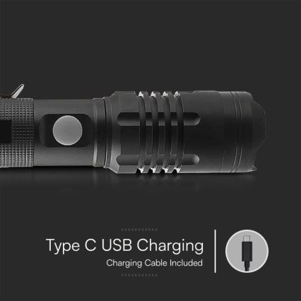 LED nabíjacia baterka USB LED/10W/5V IP54 2000 mAh 1000 lm