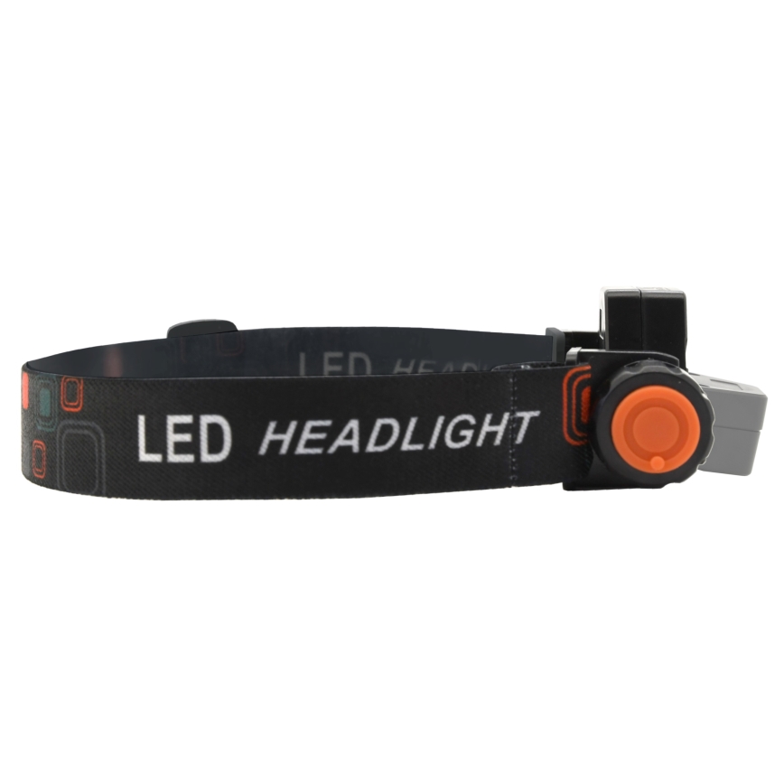 LED Nabíjacia čelovka LED/1200mAh čierna/červená