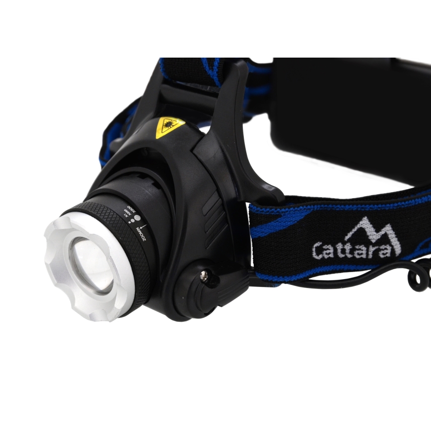 LED Nabíjacia čelovka LED/6W/7,4V 2x2800 mAh IP44 čierna/modrá