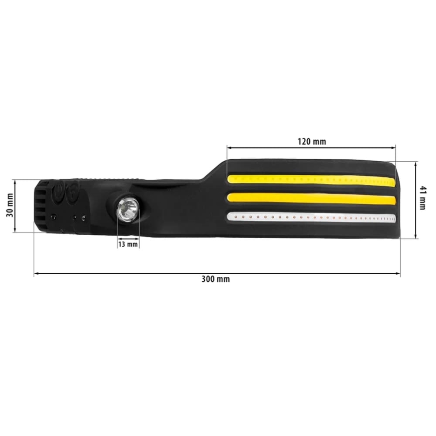 LED Stmievateľná nabíjacia čelovka so senzorom a červeným svetlom 4xLED/5V IP44 300 lm 1200 mAh