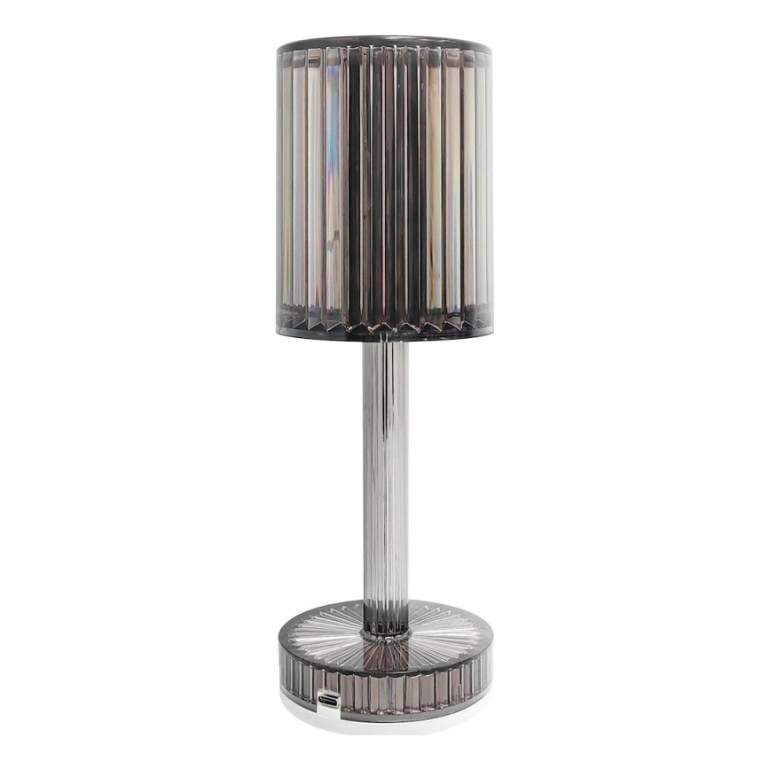 LED nabíjacia dotyková stolná lampa SIMPLE LED/1W/5V 3000-6000K 2400 mAh dymovo-sivá