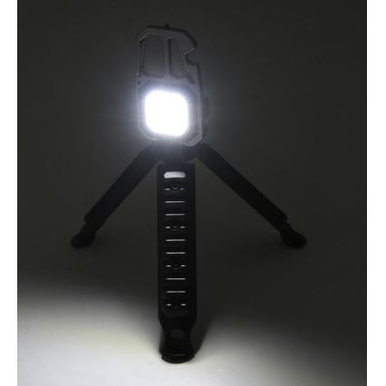 LED Nabíjacia multifunkčná baterka so stojančekom LED/USB-C 400 mAh