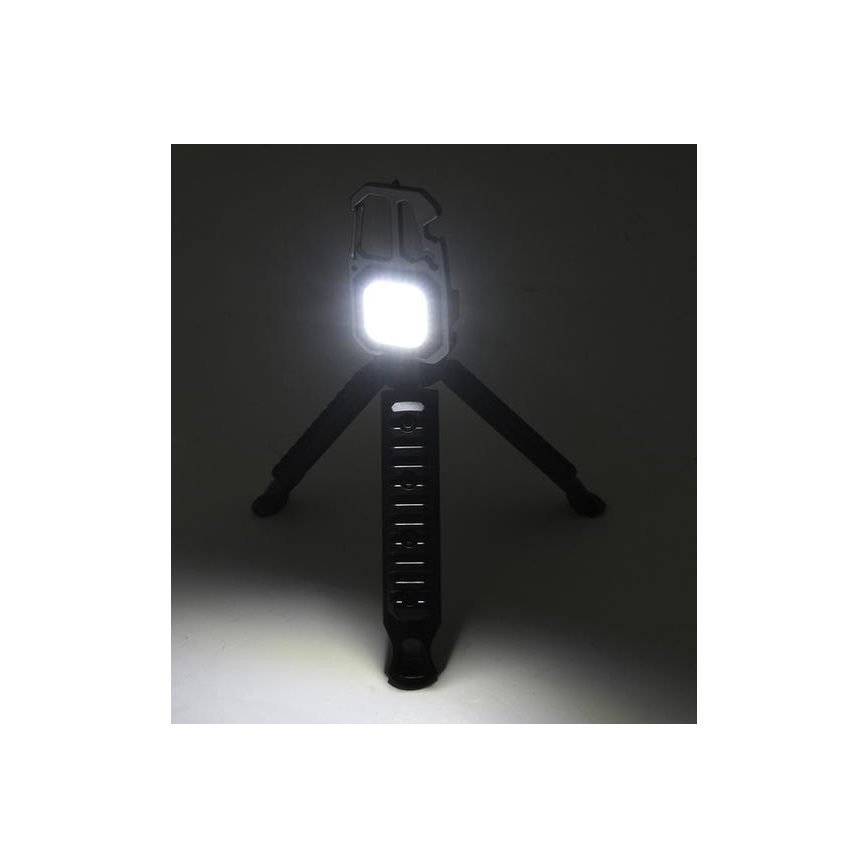LED Nabíjacia multifunkčná baterka so stojančekom LED/USB-C 400 mAh