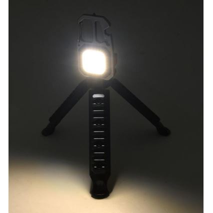 LED Nabíjacia multifunkčná baterka so stojančekom LED/USB-C 400 mAh