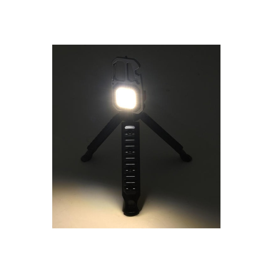 LED Nabíjacia multifunkčná baterka so stojančekom LED/USB-C 400 mAh