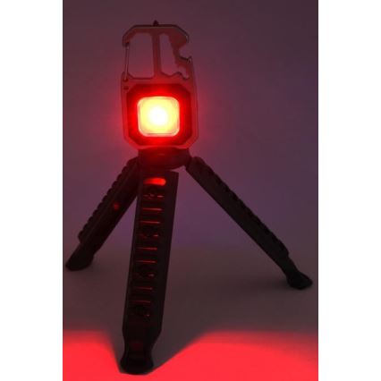 LED Nabíjacia multifunkčná baterka so stojančekom LED/USB-C 400 mAh