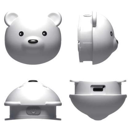 LED nabíjateľná čelovka LED/USB 500 mAh – medveď