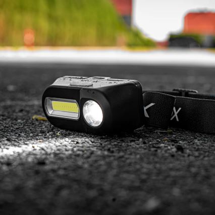 LED Stmievačná nabíjateľná čelovka 2xLED/5V IPX4 250 lm 2000 mAh