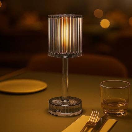 LED nabíjacia dotyková stolná lampa SIMPLE LED/1W/5V 3000-6000K 2400 mAh dymovo-sivá