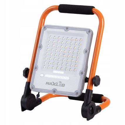 LED stmievateľný dobíjateľný reflektor so stojanom LED/50W/3,2V 4500K 5000 mAh IP65 oranžový