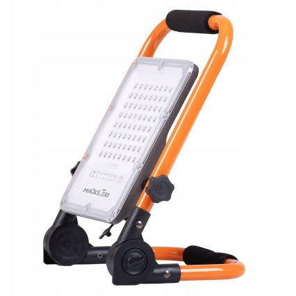 LED stmievateľný dobíjateľný reflektor so stojanom LED/50W/3,2V 4500K 5000 mAh IP65 oranžový