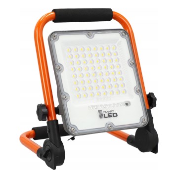 LED nabíjateľný reflektor so stojanom LED/30W/3,2V 4500K 5000 mAh IP65 oranžový