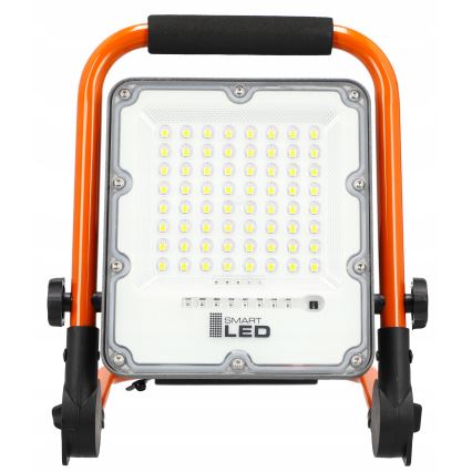 LED nabíjateľný reflektor so stojanom LED/30W/3,2V 4500K 5000 mAh IP65 oranžový