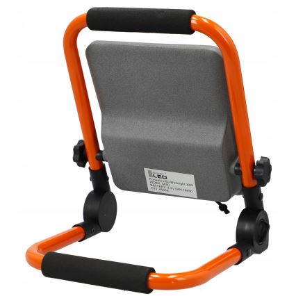 LED nabíjateľný reflektor so stojanom LED/30W/3,2V 4500K 5000 mAh IP65 oranžový