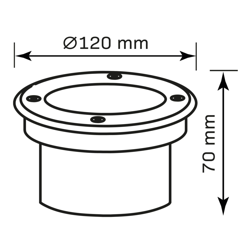 LED Nájazdové svietidlo MIVO LED/3W/230V pr. 12 cm IP67 matný chróm