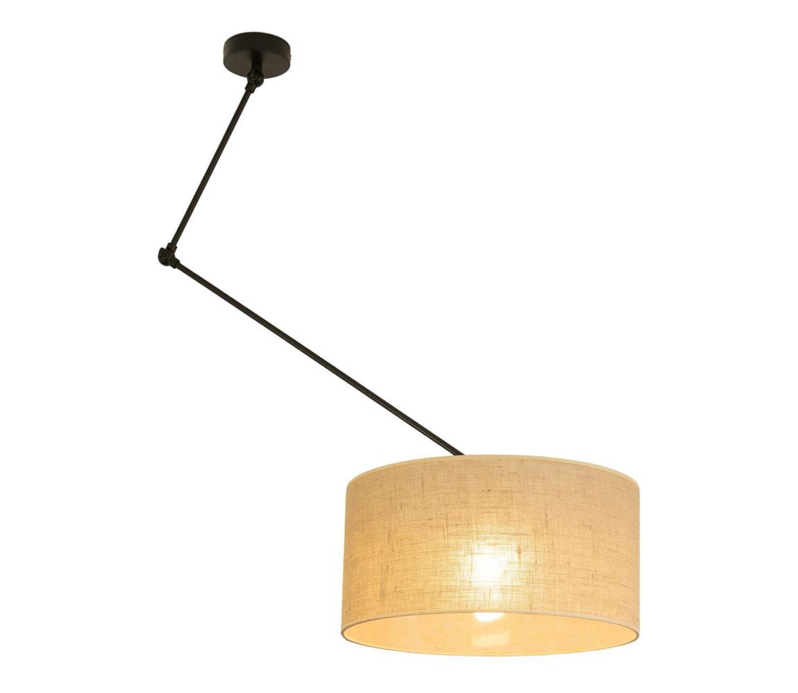 LED nastaviteľný luster na tyči GORTA 1xE27/60W/230V juta H0292