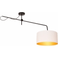 LED nastaviteľný prisadený luster VENICE 1xE27/60W/230V biely/zlatý