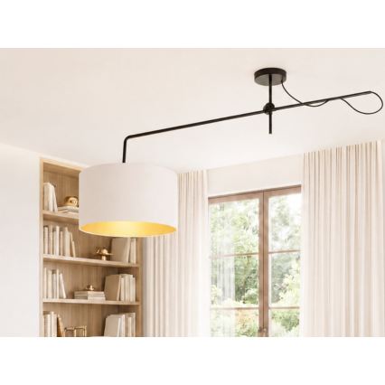 LED nastaviteľný prisadený luster VENICE 1xE27/60W/230V biely/zlatý