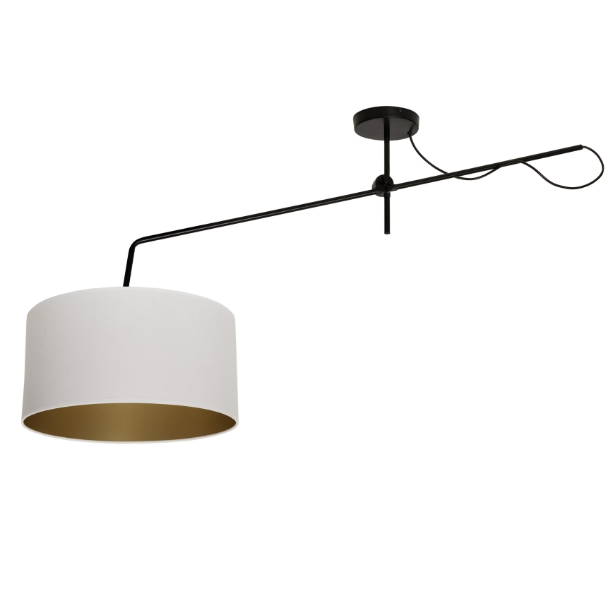 LED nastaviteľný prisadený luster VENICE 1xE27/60W/230V biely/zlatý
