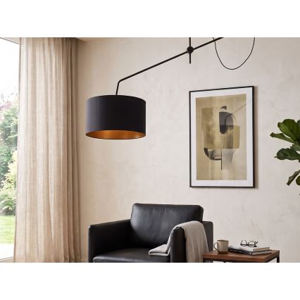LED Nastaviteľný prisadený luster VENICE 1xE27/60W/230V čierna/zlatá