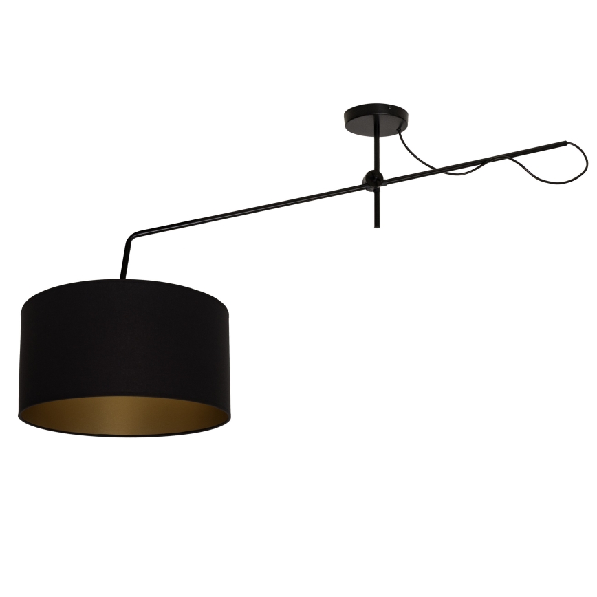 LED Nastaviteľný prisadený luster VENICE 1xE27/60W/230V čierna/zlatá