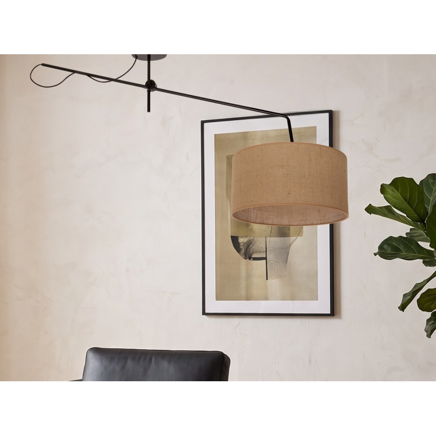 LED Nastaviteľný prisadený luster VENICE 1xE27/60W/230V juta