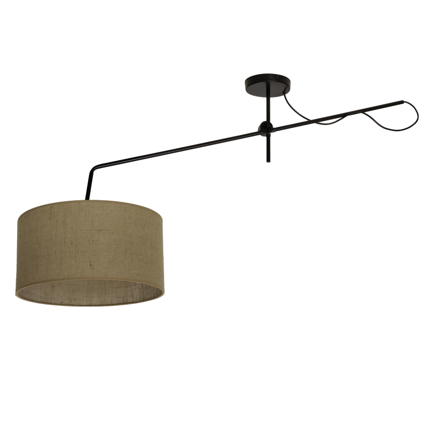 LED Nastaviteľný prisadený luster VENICE 1xE27/60W/230V juta