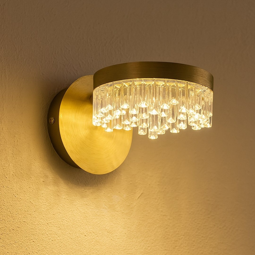 LED nástenná lampa 4W/230V zlatá