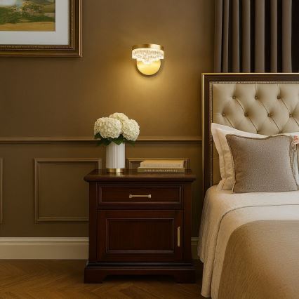 LED nástenná lampa 4W/230V zlatá