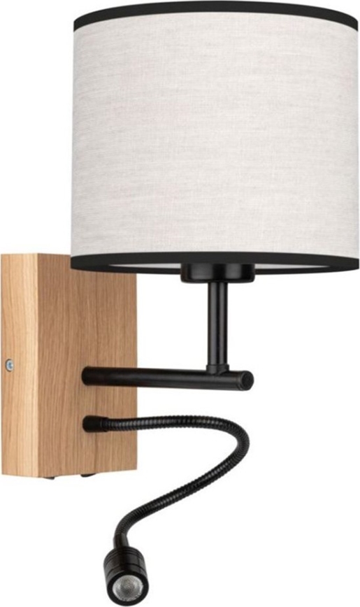 LED Nástenná lampa BOHO 1xE27/25W/230V + LED/1W/230V dub