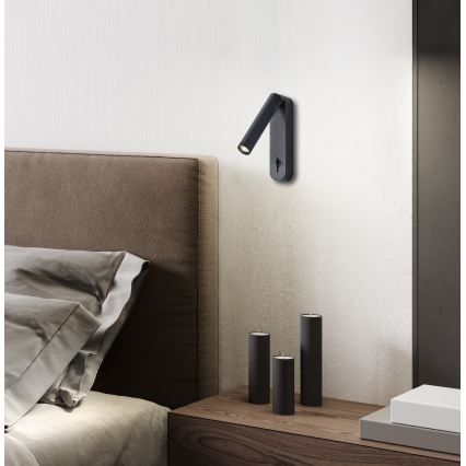 LED nástenné bodové svietidlo ABRIEL LED/6W/230V čierne