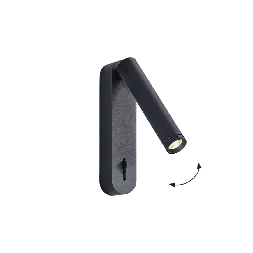 LED nástenné bodové svietidlo ABRIEL LED/6W/230V čierne