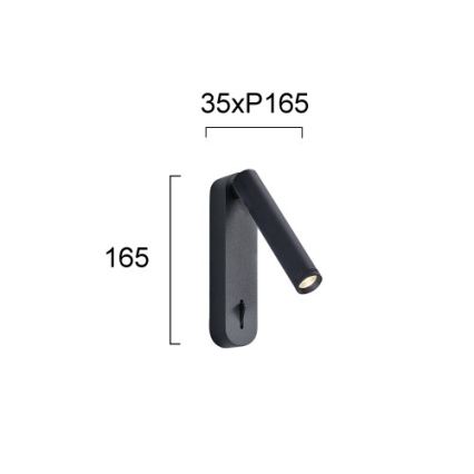 LED nástenné bodové svietidlo ABRIEL LED/6W/230V čierne