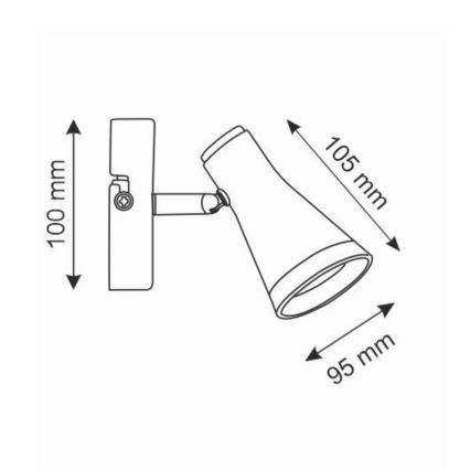 LED Nástenné bodové svietidlo BERG LED/4,2W/230V čierna