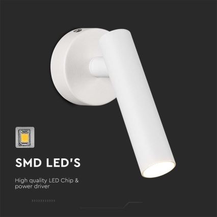 LED Nástenné bodové svietidlo LED/2W/230V 3000K biela