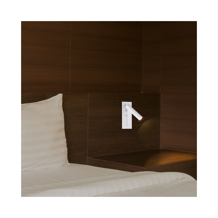 LED Nástenné bodové svietidlo LED/2W/230V 3000K biela