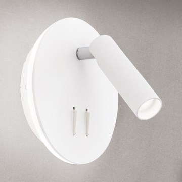 LED Nástenné bodové svietidlo LENNY LED/6W/230V + LED/3W biela