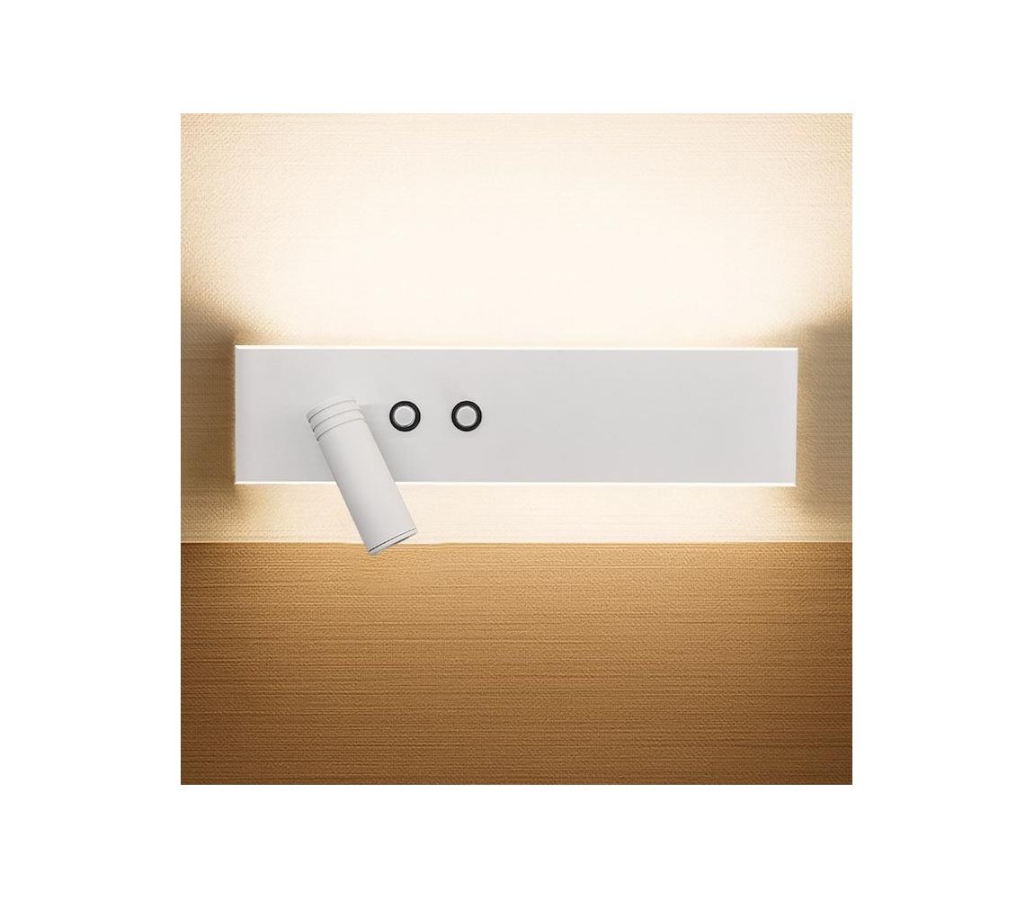 LED nástenné bodové svietidlo RESORT LED/10W/230V + LED/3W biele ľavé ML1571