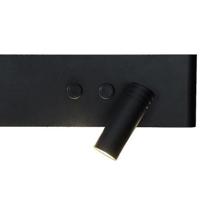 LED Nástenné bodové svietidlo RESORT LED/10W/230V + LED/3W čierne pravé