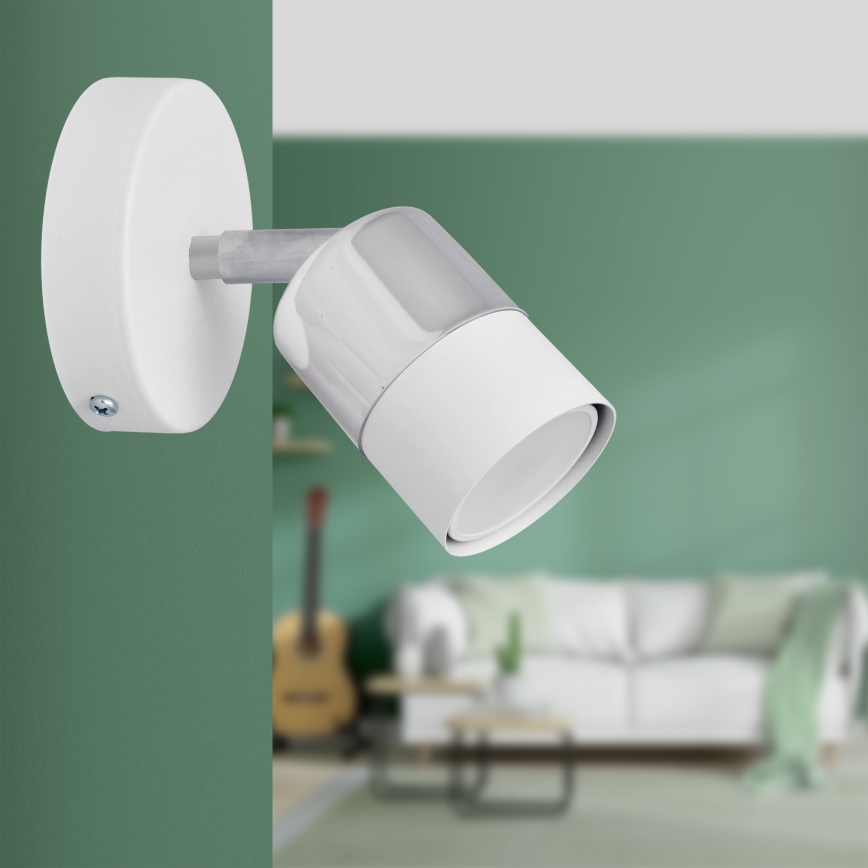 LED Nástenné bodové svietidlo TUBSSON 1xGU10/4,8W/230V biela/lesklý chróm