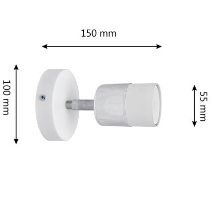 LED Nástenné bodové svietidlo TUBSSON 1xGU10/4,8W/230V biela/lesklý chróm